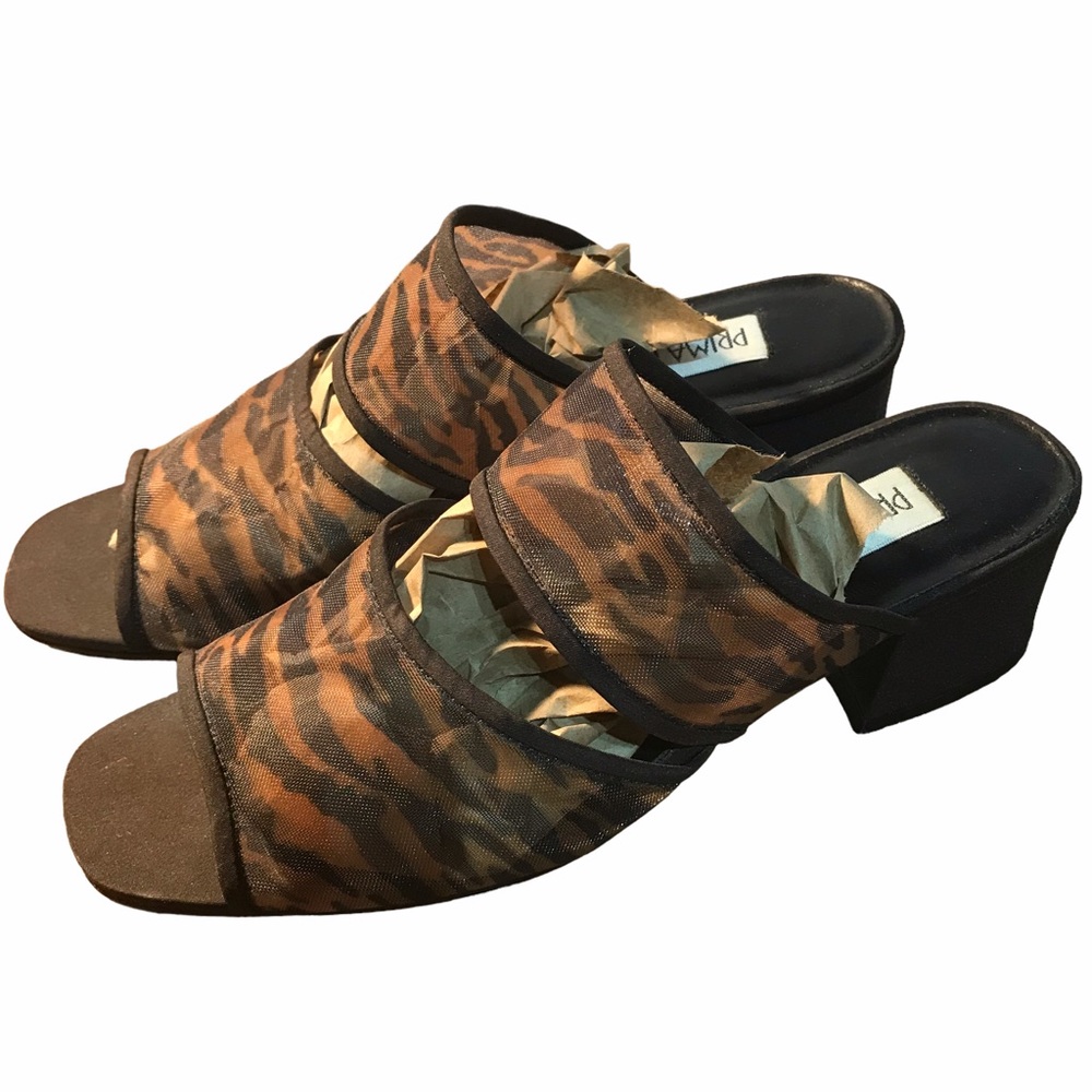 Vintage Tiger Stripes Mesh Dressy Sandal